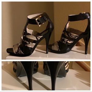 Michael Kors leather heels with embellishments
